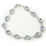 14K 13.45 CTW Aquamarine & Diamond Bracelet