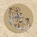 Art Poster Print - Bushveld Cheetah - Artist: Nancy Strailey - Poster Size: 7.25 X 7.25 inches