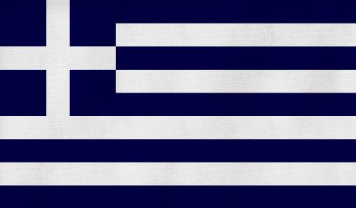 Fahne / Flagge mit zwei Metallösen zur Befestigung und zum Hissen – Größe 90 x 150 cm Größe 90×150 Farbe Griechenland