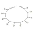 Beaded Anklet Pairs Women Handcrafted Foot Jewelry Indian Style 17 Grams 10 Inches (ganklt044)
