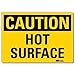 Safety Sign, Hot Surface, 14in.W (2 pieces)
