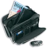 Masters Leather Business Bag with Padded Laptop Section W430xD190xH300mm Black Ref 5026