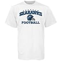 Reebok Seattle Seahawks White Stacked Helmet T-shirt