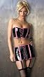 Patent Ribbon Laced Garter Skirt Boning Lace Up Back Detachable Garters ColorBlack/Hot Pink/Black Ribbon Sizes Small, Medium, Large or X-Large