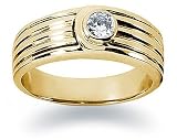 0.25 ctw. Men's Round Diamond Wedding Band in 18K Yellow Gold