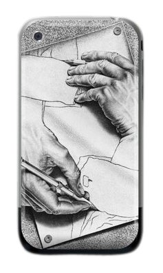 GelaSkins Protective Skin for iPhone 1G (Drawing Hands)--with Access to Matching Digital Wallpaper Downloads