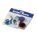 (Price/PK)Retractable ID Card Reels with Belt Clip, 30, Assorted Translucent Colors, 4/pk