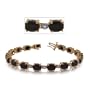 Black Onyx Bracelet W/ Diamond 14K Gold Oval Ladies New