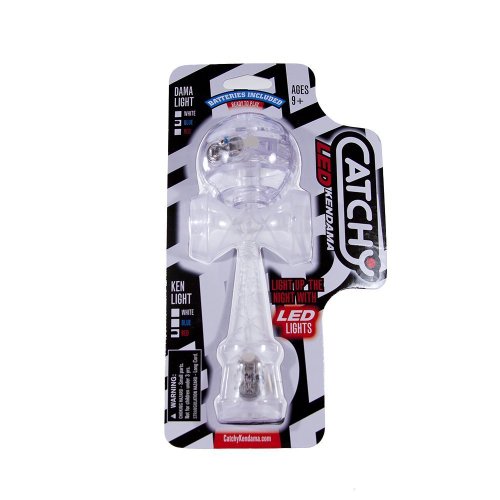 Catchy Kendama LED Light up Kendama- White w/ White Dama