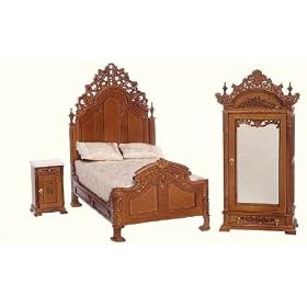 Bespaq Dollhouse Miniature Mauldie Bedroom Set