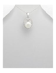 Heart CZ Pendant Necklace In 92.5 Sterling Silver