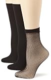 Angel Hosiery Womens 3 Pair Pack Fishnet Trouser Socks