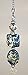 Denim Blue Faceted and Opaque Glass Ceiling Fan Pull Chain
