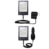 Essential Kit for the Sony PRS-500 Digital Reader Book includes a Car and Wall Charger - Gomadic Brand w/ TipExchange Technology