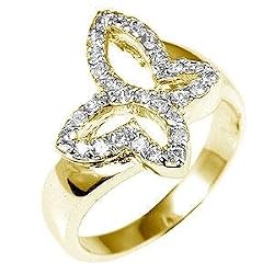 Golden Butterfly Ring