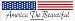 America the Beautiful - patriotic bumper stickers (Medium 10x2.8 in.)