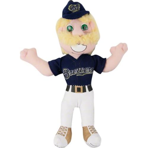 Milwaukee Brewers 8" Plush Mascot Bernie Brewer Sports Fan Toy Figures Sports