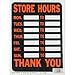 Tools & Hardware : 9x12 Store Hours Sign