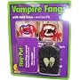 Vampire Fangs (set of 2 tooth caps) - with Gold Cross
