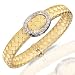 18 Kt Beautiful Handwoven Diamond Pave Bangle Bracelet