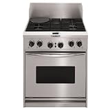 KitchenAid 30 in Dual Fuel Free Standing or Slide-In Range w/4,0 Cubic Foot Capacity - KDRP407HSS /
