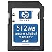 HP - Flash memory card - 512 MB - SD Memory Card