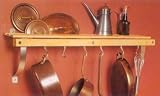 Wall Mount Pot Rack - Sugar Maple & Nickel by J.K. Adams