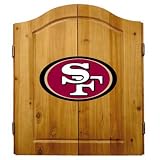 Imperial San Francisco 49ers Licensed Solid Pine Cabinet and Bristle Dartboard Set