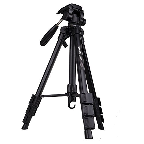 Camera Tripod, Hozone 55-Inch Aluminum Lightweight Camera Tripods with Rocker Arm Ball Head and Carry Case for Canon Nikon Sony SLR Camera