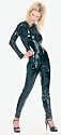 Vinyl Zipper Back Catsuit