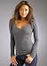 C&C California Extra Long Sleeve Deep V-Neck T-Shirt