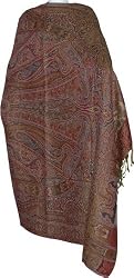 Yoga Accessories Jacquard Design Wool Prayer Shawl 106 x 55 inches (psleyb158)