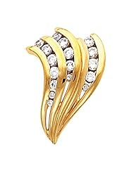 18K Yellow Gold Diamond Horseshoe Pendant - 0.72 Ct. -- LIFETIME WARRANTY