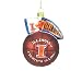 Illinois Fighting Illini NCAA Glass Mascot Basketball Ornament (5)