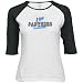 Reebok Carolina Panthers White Ladies Queen of Hearts Raglan 3/4 Sleeve T-shirt