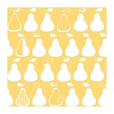 York Wallcoverings KB8657 Bistro 750 Kitchen Pears Prepasted Wallpaper, Yellow