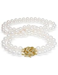 8.5x9mm AA Quality Double Strand Japanese Akoya saltwater cultured pearl necklace 18" and 19"