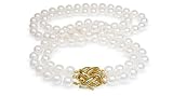 8.5x9mm AA Quality Double Strand Japanese Akoya saltwater cultured pearl necklace 17