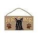Scottish Terrier Wood Welcome Door Sign 5''x10''