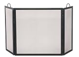 Outdoor Living : UniFlame 3 Fold Black Wrought Iron Medium Screen