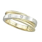 3 Diamond 0.08 ct. Men's Wedding Ring in 14K Yellow Gold