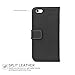 Caseflex iPhone 6S Case Black Genuine Leather Wallet Cover