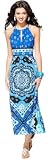 410WqXcKUYL. SL160  London Times Scarf Print Halter Maxi Dress