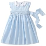 Hartstrings Girls 2-6X Flutter Sleeve Seersucker Dress