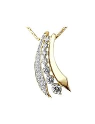 0.73ct Round Cut Diamonds in 14k Yellow Gold Pendant