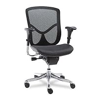 EQ Series Ergonomic Mid Back Mesh Chair Black Mesh Back Seat/Aluminum Frame