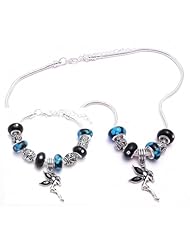 Fairy Charm Bracelet and Necklace Gift Set Girls Pandora Style