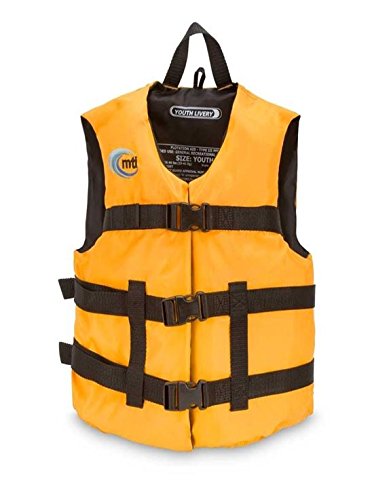 MTI Adventurewear Livery PFD Life Jacket (Mango, Youth Size/50-90-Pound)