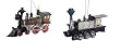 Club Pack of 12 Vintage Black and Silver Train Christmas Ornaments