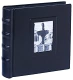 Large Hand Crafted Genuine Leather Photo Album / Scrapbook with Photo Pocket on Cover, 50 Pages Gift Boxed, 12"x12"